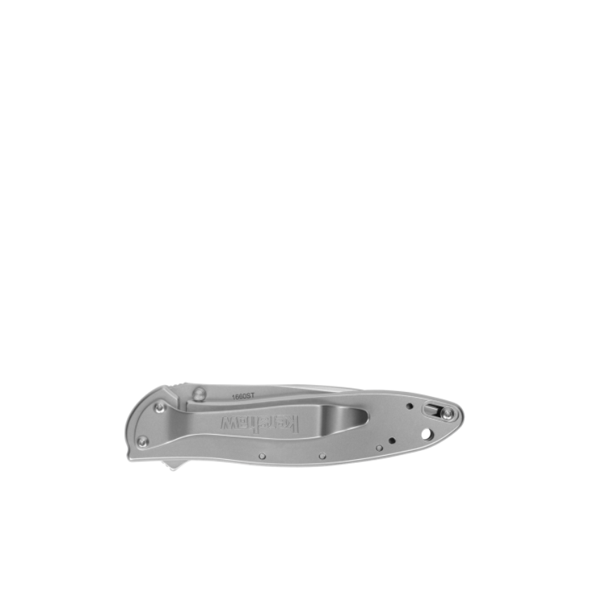 Kershaw Leek Pocket Knife Silver Serrated 3" 14C28N Stainless Steel Drop Point Blade