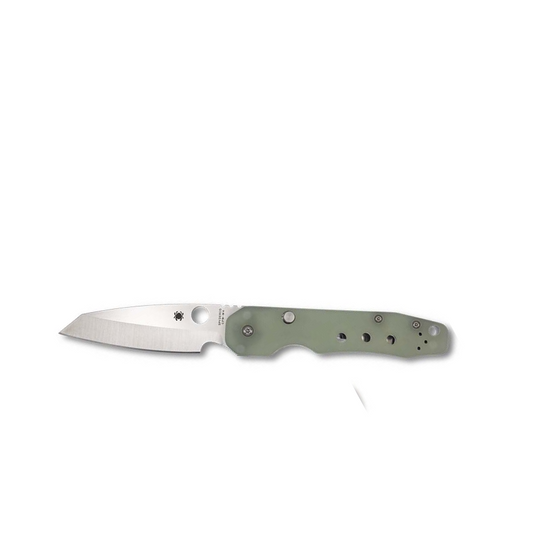 Spyderco Smock Knife with 3.45" CPM S30V Steel Blade and Green Fiber G-10 Handle C240CFP