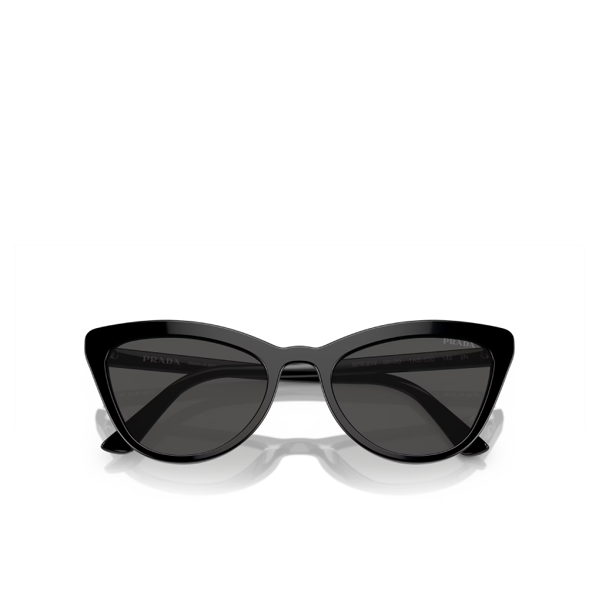 Prada Cat Eye Sunglasses PR 01VS Black/Grey