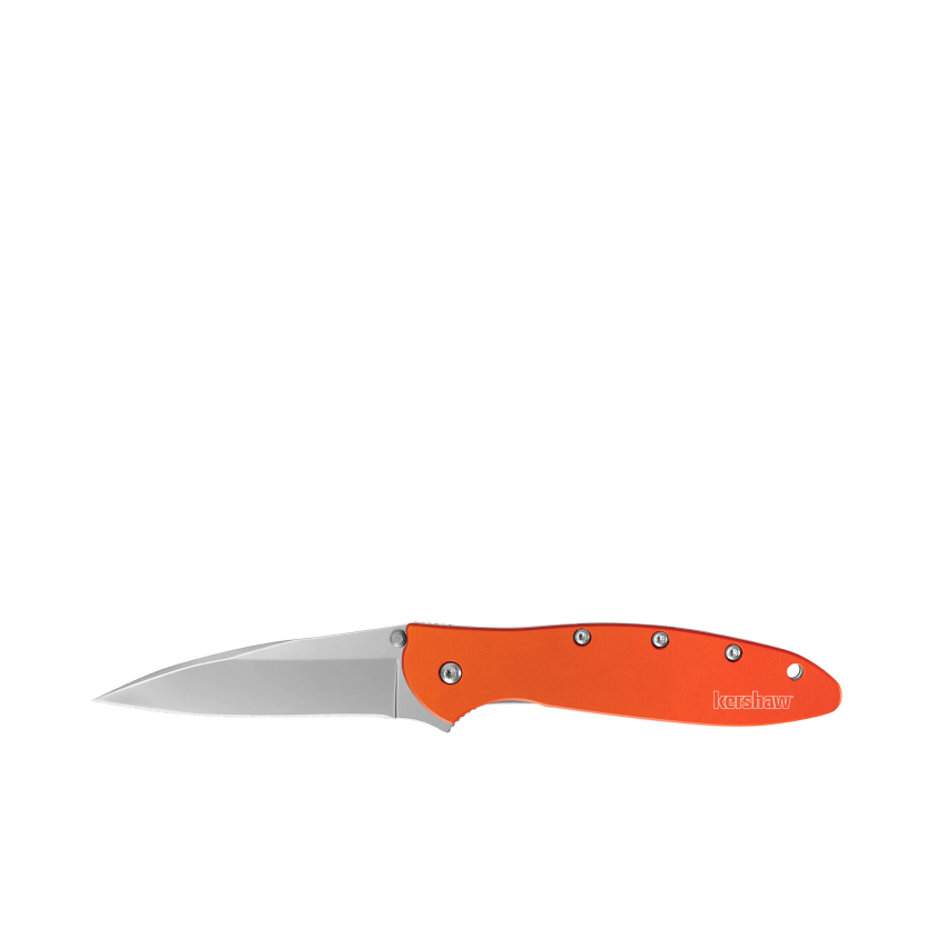 Kershaw Leek Pocket Knife Orange 3" 14C28N Stainless Steel Drop Point Blade