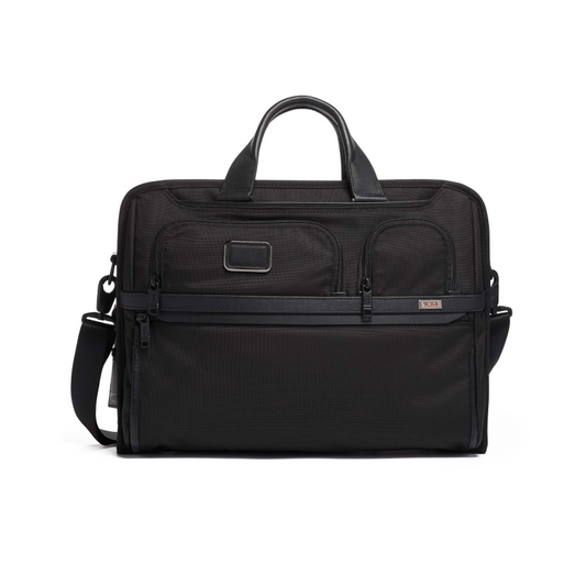 TUMI Alpha 3 Compact Laptop Briefcase 17" Black