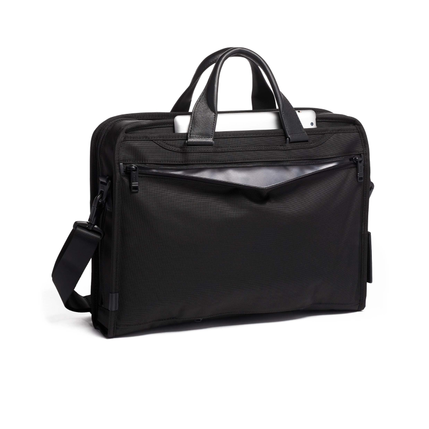 TUMI Alpha 3 Compact Laptop Briefcase 17" Black